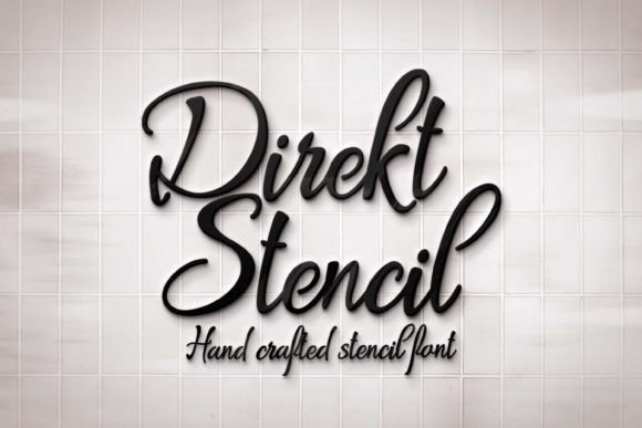 Direkt Stencil: Elegant Script Font