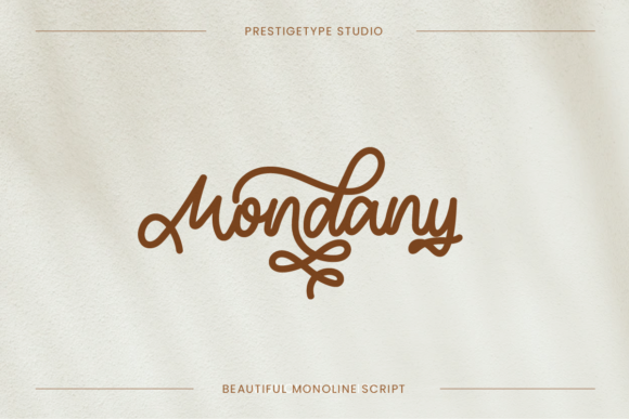 Mondany: Elegant Script Font for Editorial Design