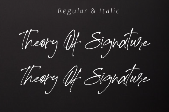 Theory of Signature: A Stylish Script Font